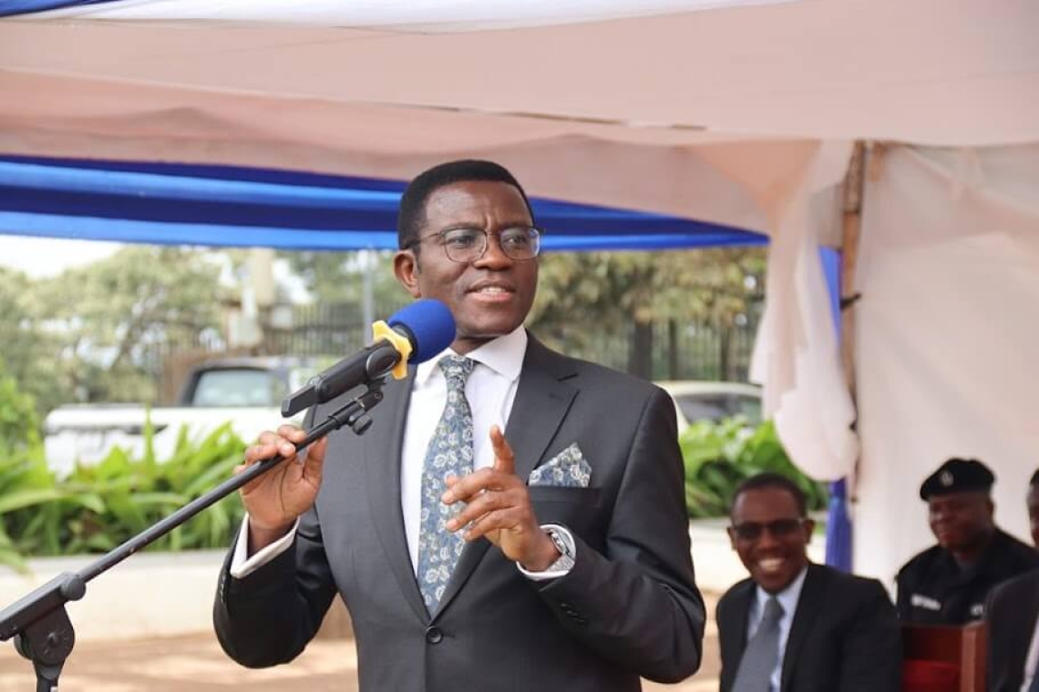 Owek. Katikkiro addressing the conference Owek. Katikkiro addressing the conference